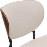 thumbnail of 2er-Set Esszimmerstuhl HWC-O45, Stuhl, Bugholz Kunstleder 280g/m² Öko-Tex FSC® ~ Walnuss-Optik, weiß