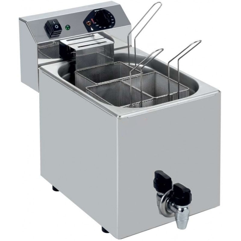 Cocedor de Pasta Eléctrico Profesional 7 Litros con 3 cestas 270X460X370mm