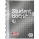 thumbnail of BRUNNEN Premium Student Collegeblock Spiralbindung DIN A4 Kariert Anthrazit 80 Blatt