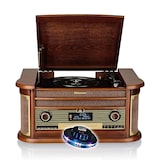 thumbnail of Tourne-Disque Roadstar HIF-1996D+BT - Platine Vinyl 33/45/78, Radio Dab+/FM, CD-MP3, Cassette, Bluetooth, USB, rétro Bois, LED