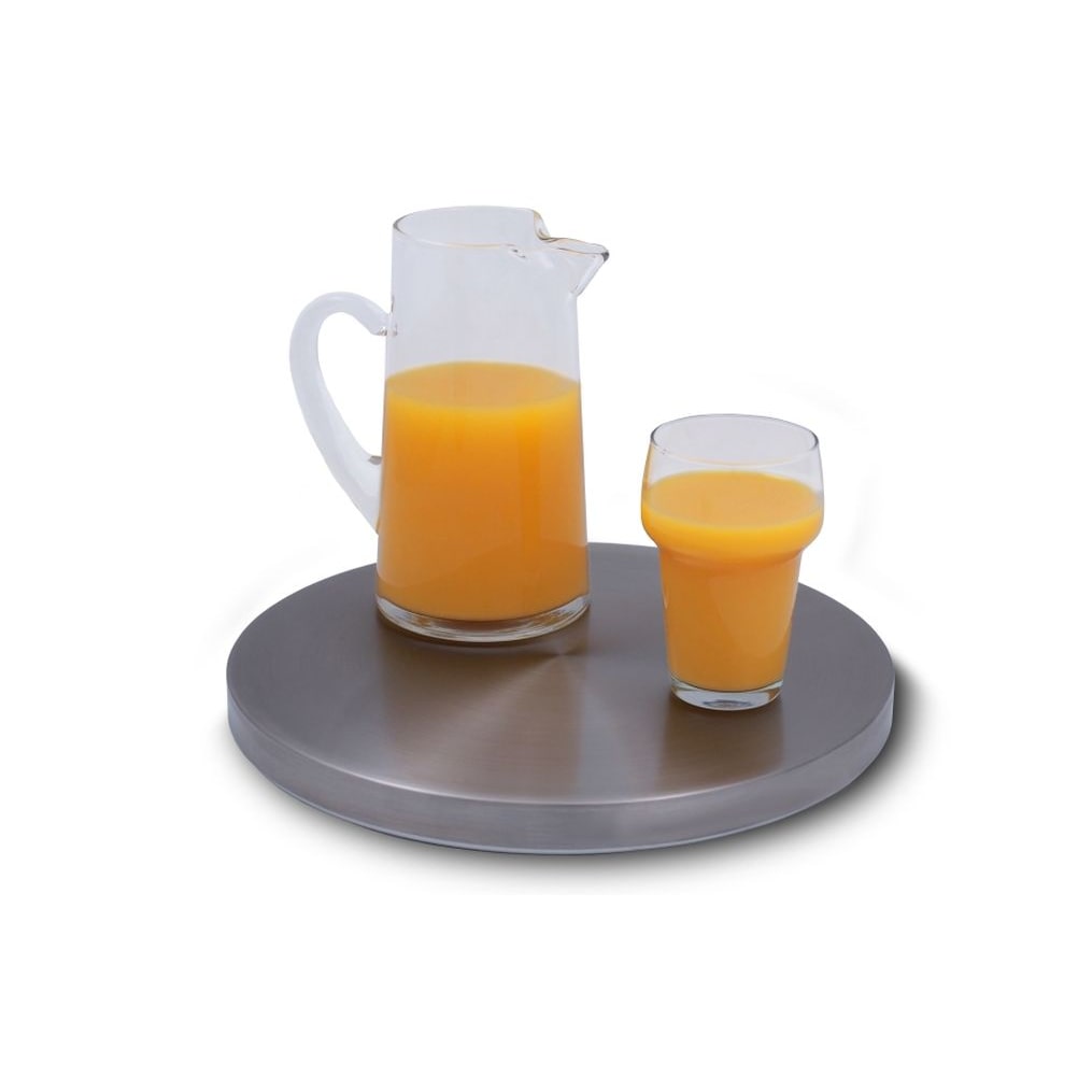 Saro koel serveerbord STAY COOL rond met aluminium coating in rond Ø300mm