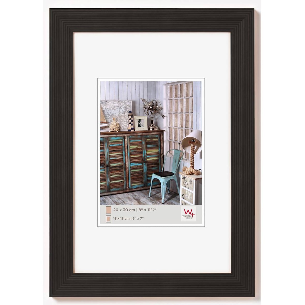 Marco de fotos de madera Grado 40x60 cm NEGRO