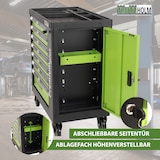 thumbnail of Werkzeugwagen Premium plus leer 8 Schubladen Seitentür abschließbar Softclose Interloc