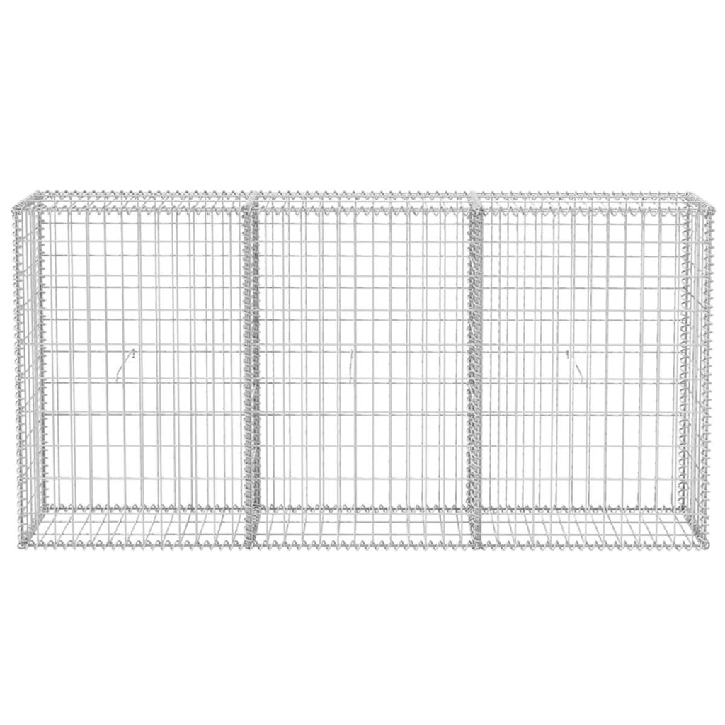 Cesta de muro de gaviones acero galvanizado 200x30x100 cm
