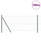 thumbnail of vidaXL Zaunpfosten Grün 100 x 0,8 m (36 mm Maschenweite) Stahl und PVC