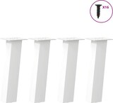 thumbnail of vidaXL Couchtischbeine 4 Stk. Weiß 42 cm Stahl