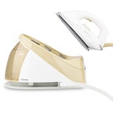 thumbnail of H.Koenig V28 Centro de Planchado, 2400W, 6 Bares, Depósito de agua extraíble 1.1L, Control Manual de la Temperatura, Blanco/Dorado