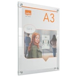 thumbnail of Expositor de Poster Reposicionável Nobo Premium Plus A3 em Acrílico Montagem em Parede
