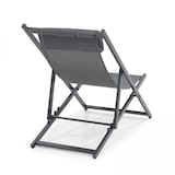 thumbnail of Lot de 2 transats en aluminium anthracite - Oviala