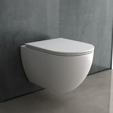thumbnail of Alpenberger Toilette Spülrandlos Hänge-WC | Keramik Wand-WC mit Nanobeschichtung | Soft-Close WC Sitz | Rimless Tiefspül Klo Bad Gäste-WC Made In EU
