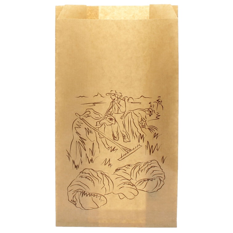 MONOUSO - Papiertüten Kraft „Mähen“ 17+7x32cm (100 Stück)