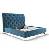 thumbnail of KAWOLA Bett ANNY Polsterbett Velvet petrol 160x200cm