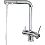 thumbnail of Felix | Rubinetto estraibile 3 vie acciaio inossidabile spazzolato premium |cucina osmosi cromo argento |Miscelatore 360 gradi |Filtra 3 connessioni
