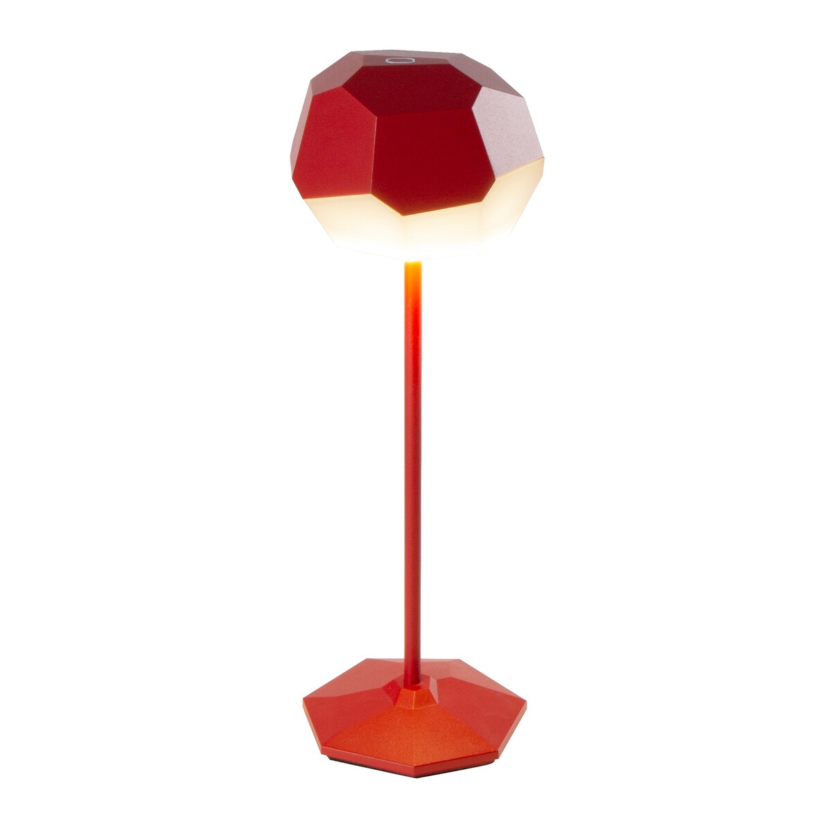 Lumisky Kabellose Tischleuchte STONE H33CM Aluminium Rot