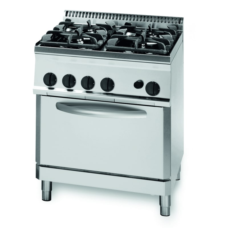 Gas-Herd mit 4 Brenner und Gas Backofen