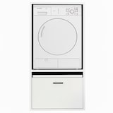 thumbnail of Mobile Per Lavatrice Asciugatrice Armadio Mobiletto Bagno Mobili Salvaspazio Con Cassetto E Mensola Allungabile Scaffale In Legno 70x146x64 Cm Bianco
