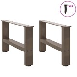 thumbnail of vidaXL Couchtischbeine Naturstahl 2 Stk. 50x(30-31) cm Stahl