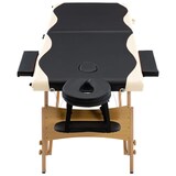 thumbnail of Helloshop26 - Klappbare Massageliege 2-teilig schwarzes und beiges Holz 02_0001814