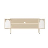 thumbnail of Moderner TV-Schrank mit 2 Türen, L 115 cm, aus ecrufarbenem Metall