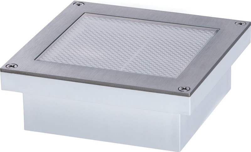 Une lumière rectangulaire avec cadre métallique.