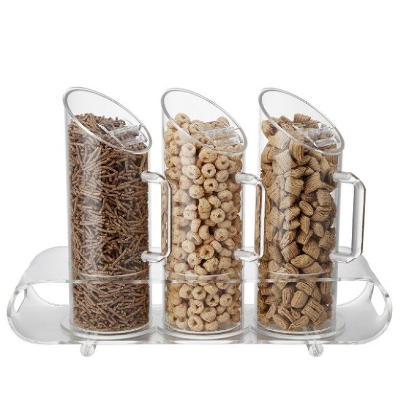Dispensador Acrilico Cereais C/ 2 Jarros 1L Cd800-2