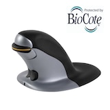 thumbnail of Maus Penguin kabellos Größe M beidhändig vertikal schwarz/silber