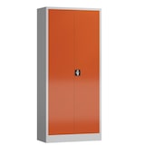 thumbnail of Aktenschrank Metallschrank 2 Türen, 4 Fachböden 180x80x38cm lichtgrau/feuerrot X-530334