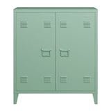 thumbnail of Helloshop26 - Büroschrank Spind Aufbewahrungseinheit für Büro Werkstatt Schlafzimmer Metallschrank mit 2 Türen 90 x 80 x 33 cm matt 03_0006342