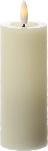 thumbnail of LED Kerze Rustik Optik Echtwachskerze flackernd Timer 5x 12,5cm creme