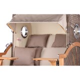thumbnail of Strandkorb Komplettset - bene living - Königssee Teak Bullauge - PE grau - Modell 510 - inkl. Liftersystem