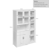 thumbnail of LED Bücherregal 120x40x200 Weiß mit 9 Fächern, 4 Acryltüren, 16-Farben LED Beleuchtung, USB-Anschluss,modernes Sideboard für Wohnzimmer Büro Esszimmer