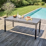 thumbnail of Uitschuifbare tuintafel in grijs aluminium