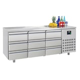 thumbnail of Gastro Edelstahl Kühltisch Kühltheke Kühlung -2/+8°C 9 Schubladen GN1/1 385L