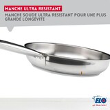 thumbnail of Poêle à frire 28 cm en inox 18/10 sans revêtement de 2,6 litres Elo Profi Therm