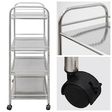 thumbnail of Edelstahl Küchenwagen 4 Etagen 60x35x100cm Servierwagen Rollregal Bad-Rollwagen