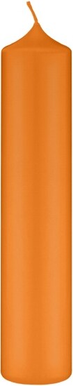 Altarkerzen, Kaminkerzen Mango Orange 200 x Ø 50 mm, 4 Stück, Kerzen mit Dornbohrung in RAL Kerzengüte Qualität