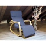 thumbnail of Relax Fauteuil Schommelstoel met Voetsteun Mod. ZEN BLAUW van Yelloo