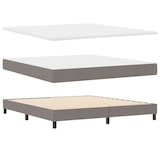 thumbnail of vidaXL Boxspringbett mit Kopfteil Taupe 180 x 200 cm Stoff