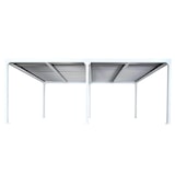 thumbnail of Aluminium pergola HWC-L41, lamellen paviljoen terrasoverkapping, stevig 8cm metalen frame 3x6m ~ wit