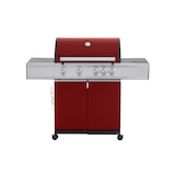 thumbnail of Tarrington House 4 hoofd- en zijbranders Gasgrill PAXTON, grillrooster 41.5 x 73 cm, werkblad, met LED-verlichting, verrijdbaar, staal, zwart