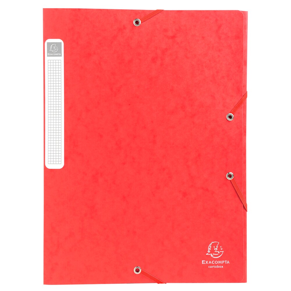 Exacompta Exacompta, Archivbox Cartobox, flach geliefert Rücken 40mm aus Colorspan-Karton, mit 3 Klappen und Gummizug, 25x33cm für DIN A4