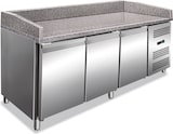 thumbnail of Pizzatheke mit 3 Türen. Platte aus Granit. Temperatur +2°C/+8°C. Automatische Abtauung. Maße LxBxH 202x80x100 cm. PZ3600TN