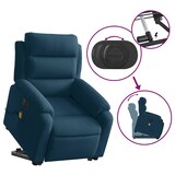 thumbnail of vidaXL Massagesessel mit Aufstehhilfe Elektrisch Blau Samt
