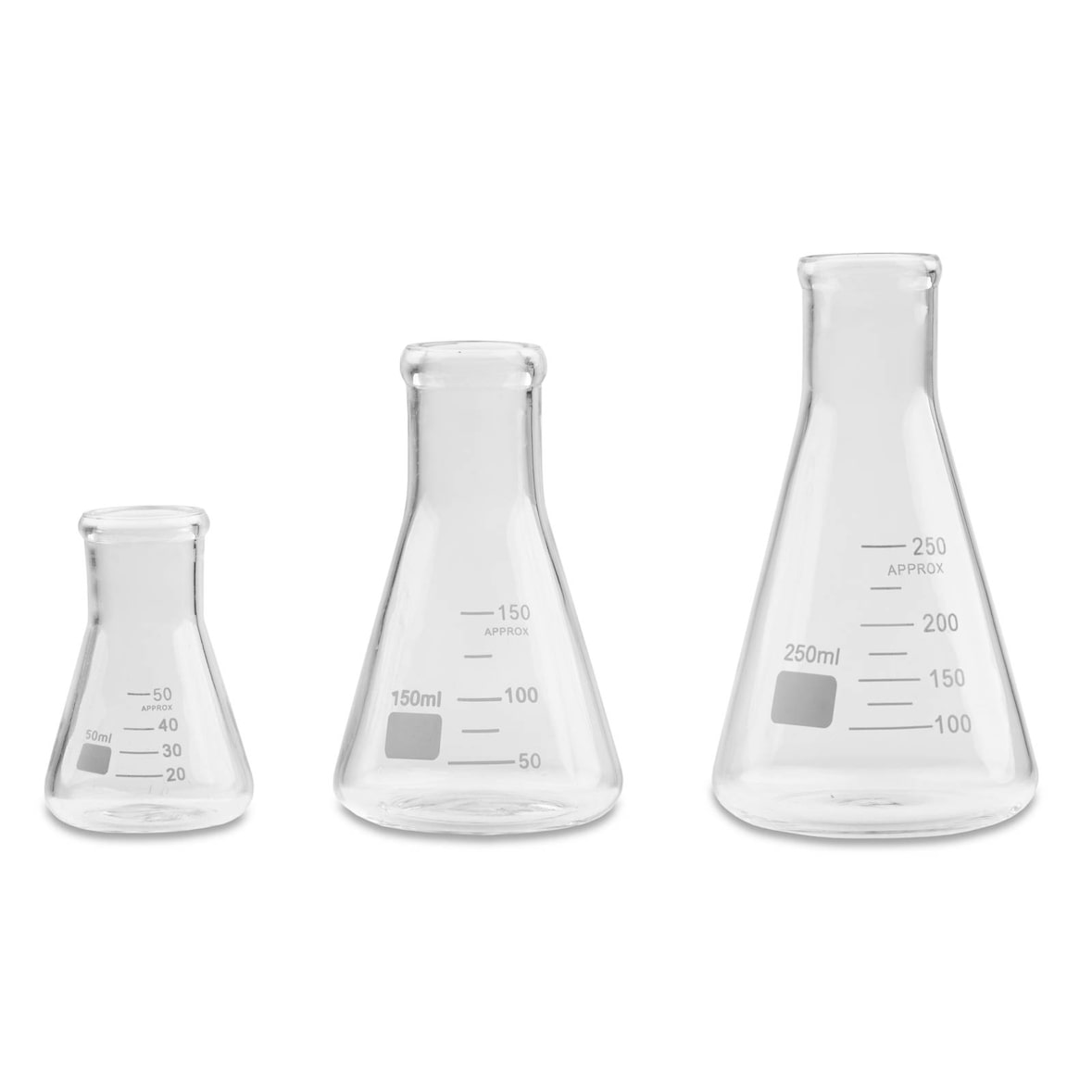Steinberg Systems Material de vidrio de laboratorio - matraces Erlenmeyer - set de 3 piezas