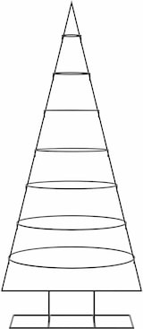thumbnail of vidaXL Metall-Weihnachtsbaum für Dekorationen Schwarz 180 cm