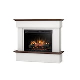 thumbnail of TORMES – Freistehender elektrischer LED-Kamin – 26 Zoll – Mattweiß / Eiche – 108 x 93 x 33,5