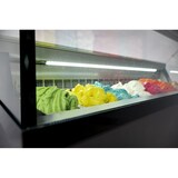 thumbnail of KBS ijsvitrine, 276 liter, 1190x677x1190 mm, met rechte glazen bovenkant.