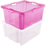 thumbnail of Keeeper - Caja de Almacenaje de Polipropileno con Asas 44L en color Transparente 52x43x26cm - Colección Franz