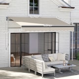 thumbnail of Outsunny toldo eléctrico retráctil con mando a distancia 3x2,5 m manivela marco de aluminio y protección UV30+ para puerta ventana crema