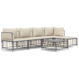 thumbnail of vidaXL 6-tlg. Garten-Lounge-Set mit Kissen Anthrazit Poly Rattan